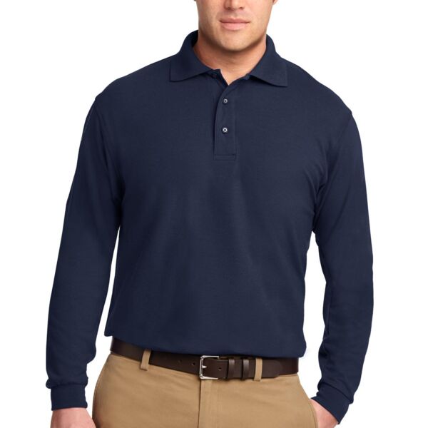 Tall Silk Touch™ Long Sleeve Polo Thumbnail