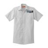 Short Sleeve Striped Industrial Work Shirt Thumbnail
