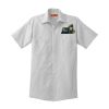 Short Sleeve Striped Industrial Work Shirt Thumbnail