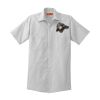 Short Sleeve Striped Industrial Work Shirt Thumbnail