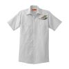 Short Sleeve Striped Industrial Work Shirt Thumbnail