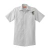 Short Sleeve Striped Industrial Work Shirt Thumbnail