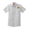 Short Sleeve Striped Industrial Work Shirt Thumbnail