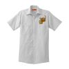 Short Sleeve Striped Industrial Work Shirt Thumbnail