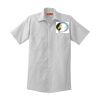 Short Sleeve Striped Industrial Work Shirt Thumbnail