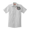 Short Sleeve Striped Industrial Work Shirt Thumbnail