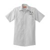 Short Sleeve Striped Industrial Work Shirt Thumbnail