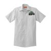 Short Sleeve Striped Industrial Work Shirt Thumbnail