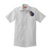 Short Sleeve Striped Industrial Work Shirt Thumbnail