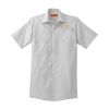 Short Sleeve Striped Industrial Work Shirt Thumbnail