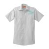 Short Sleeve Striped Industrial Work Shirt Thumbnail