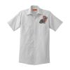 Short Sleeve Striped Industrial Work Shirt Thumbnail