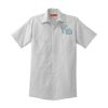 Short Sleeve Striped Industrial Work Shirt Thumbnail