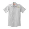 Short Sleeve Striped Industrial Work Shirt Thumbnail