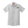 Short Sleeve Striped Industrial Work Shirt Thumbnail