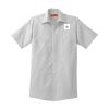 Short Sleeve Striped Industrial Work Shirt Thumbnail
