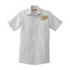 Short Sleeve Striped Industrial Work Shirt Thumbnail
