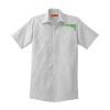 Short Sleeve Striped Industrial Work Shirt Thumbnail
