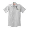 Short Sleeve Striped Industrial Work Shirt Thumbnail