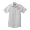 Short Sleeve Striped Industrial Work Shirt Thumbnail