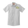 Short Sleeve Striped Industrial Work Shirt Thumbnail