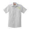 Short Sleeve Striped Industrial Work Shirt Thumbnail