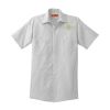 Short Sleeve Striped Industrial Work Shirt Thumbnail