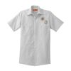 Short Sleeve Striped Industrial Work Shirt Thumbnail
