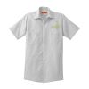Short Sleeve Striped Industrial Work Shirt Thumbnail
