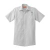 Short Sleeve Striped Industrial Work Shirt Thumbnail