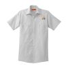 Short Sleeve Striped Industrial Work Shirt Thumbnail