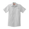 Short Sleeve Striped Industrial Work Shirt Thumbnail