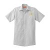 Short Sleeve Striped Industrial Work Shirt Thumbnail