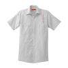 Short Sleeve Striped Industrial Work Shirt Thumbnail
