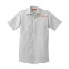 Short Sleeve Striped Industrial Work Shirt Thumbnail