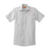Short Sleeve Striped Industrial Work Shirt Thumbnail