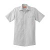 Short Sleeve Striped Industrial Work Shirt Thumbnail