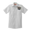 Short Sleeve Striped Industrial Work Shirt Thumbnail