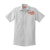 Short Sleeve Striped Industrial Work Shirt Thumbnail