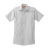Short Sleeve Striped Industrial Work Shirt Thumbnail