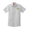 Short Sleeve Striped Industrial Work Shirt Thumbnail