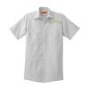 Short Sleeve Striped Industrial Work Shirt Thumbnail