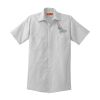 Short Sleeve Striped Industrial Work Shirt Thumbnail