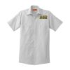 Short Sleeve Striped Industrial Work Shirt Thumbnail