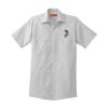 Short Sleeve Striped Industrial Work Shirt Thumbnail