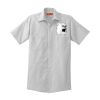 Short Sleeve Striped Industrial Work Shirt Thumbnail