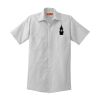 Short Sleeve Striped Industrial Work Shirt Thumbnail