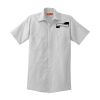 Short Sleeve Striped Industrial Work Shirt Thumbnail
