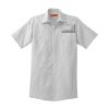 Short Sleeve Striped Industrial Work Shirt Thumbnail