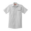 Short Sleeve Striped Industrial Work Shirt Thumbnail